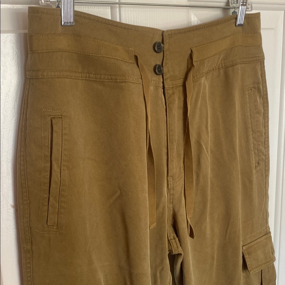 Sundance Sz 10 High-Rise Utility Cargo Pants in Olive Brown - Picture 8 of 15